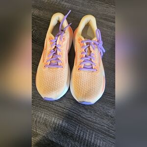 Orange and Lavender Athletic Shoes